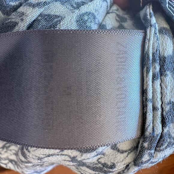 Zadig & Voltaire Black Floral Button Down Shirt MEDIUM Logo Banded Designer $258 - Picture 11 of 12